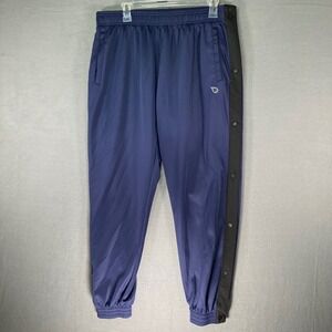BALEAF Mens Track Pants XL Snap Button Side Athletic Joggers Navy Blue